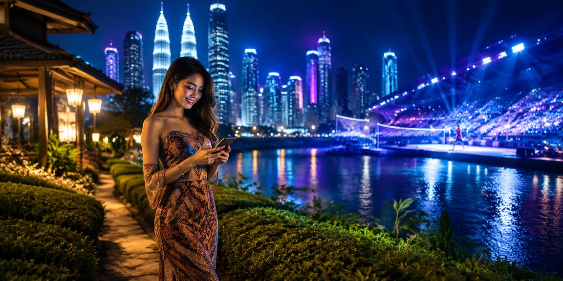 Penggunaan kasino mudah alih di Kuala Lumpur dengan motif batik Malaysia